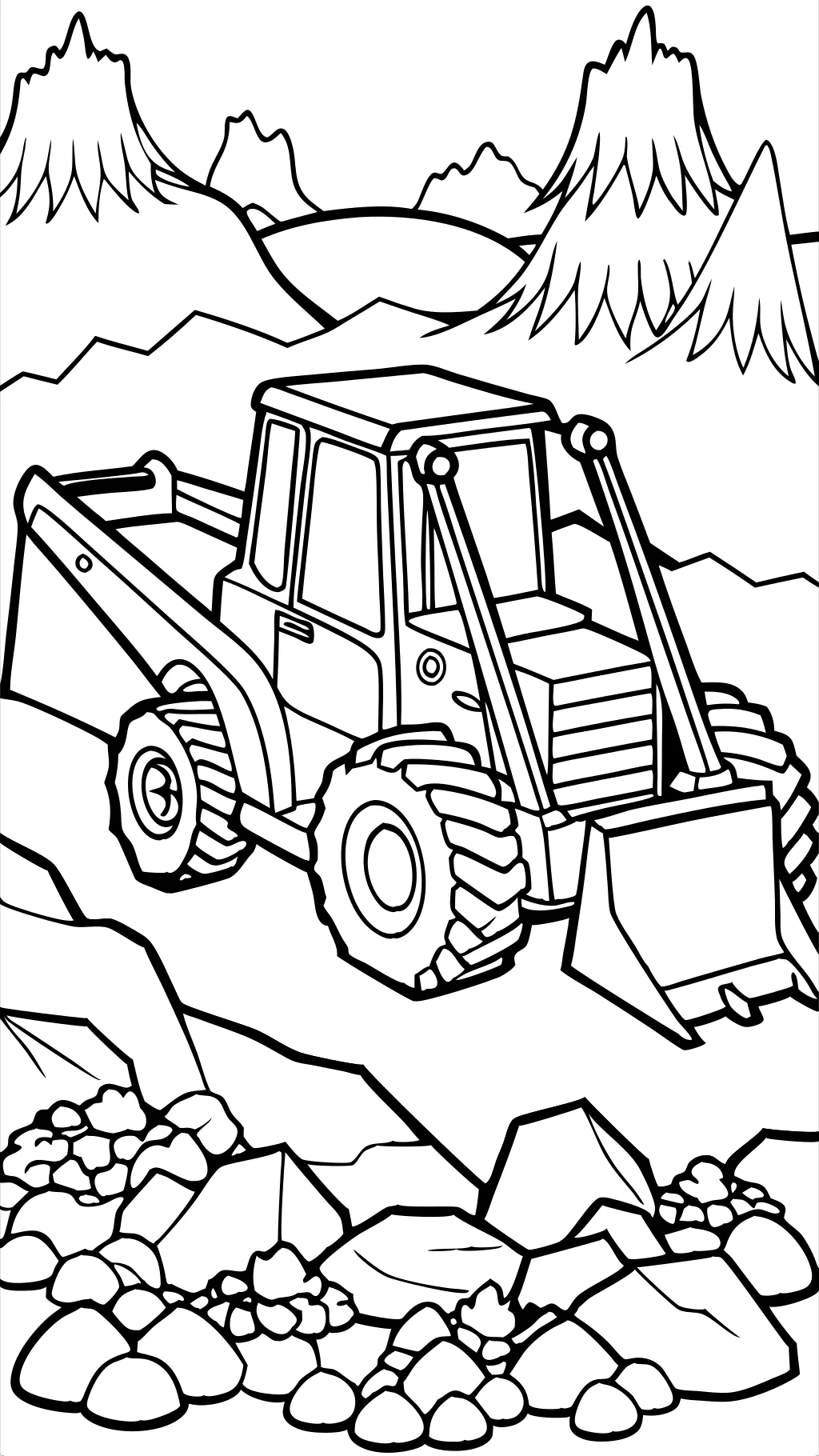 skid steer coloring page